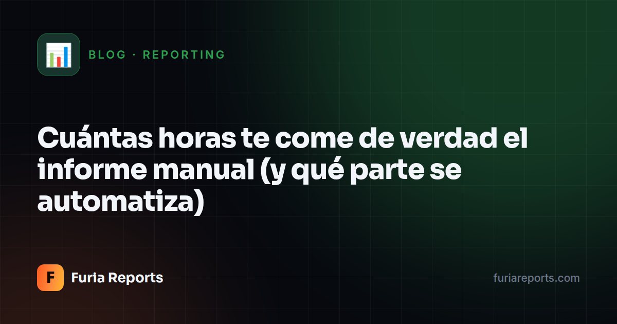 Cuántas horas te come de verdad el informe manual (y qué parte se automatiza)