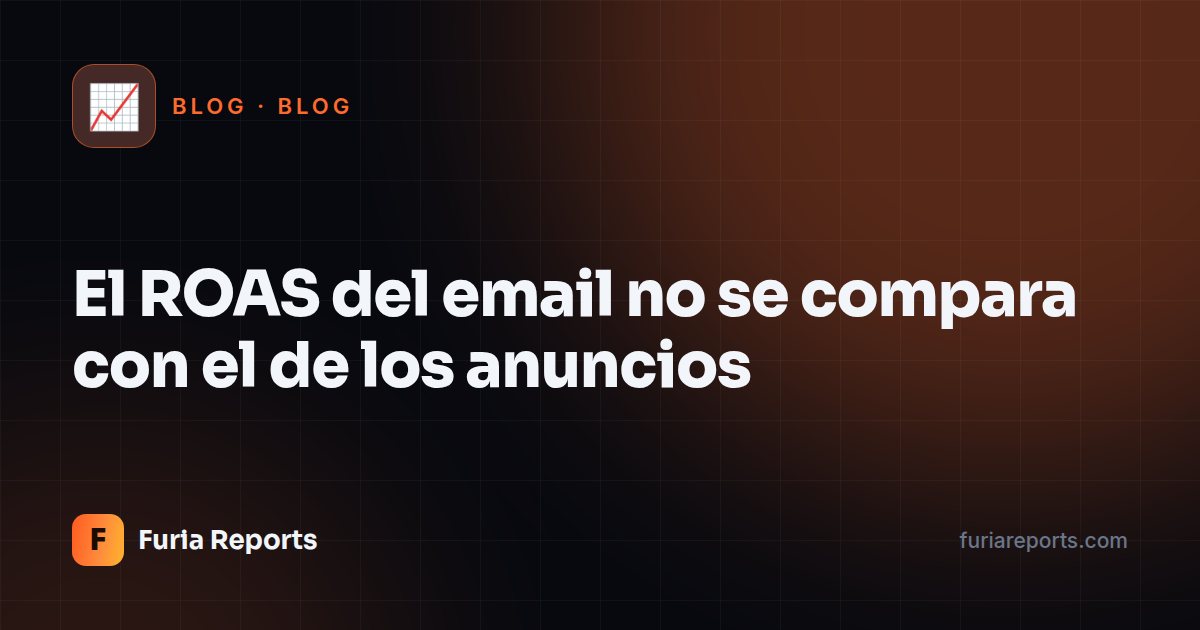 El ROAS del email no se compara con el de los anuncios