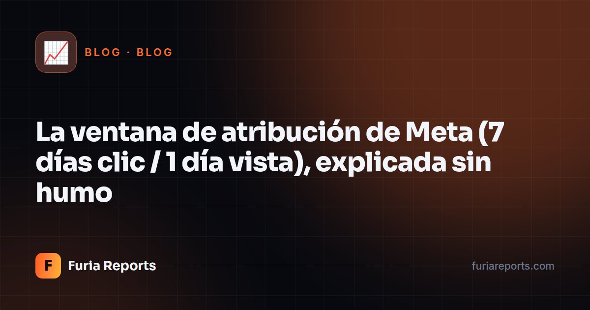 La ventana de atribución de Meta (7 días clic / 1 día vista), explicada sin humo
